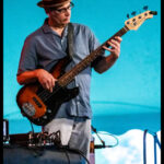 Bassist Jeff Harrington performs with The Blues Disciples at the 2022 Waukesha Rotary BluesFest in Naga-Waukee Park on Saturday, August 13. The annual two-day music and art festival features live music, food and beverages, artist displays and more. Scott Ash / Now News Group