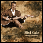 Blind Blake playing guitar on the Champagne Charlie album cover